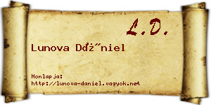 Lunova Dániel névjegykártya